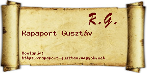 Rapaport Gusztáv névjegykártya