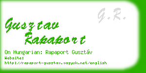 gusztav rapaport business card