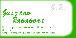 gusztav rapaport business card